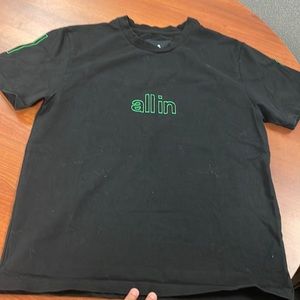 T-shirt, “all in” black size small